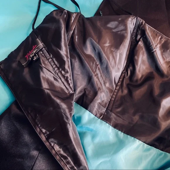 Beaded Embroidered Corset Formal Blue Black Tulle - Picture 8 of 16